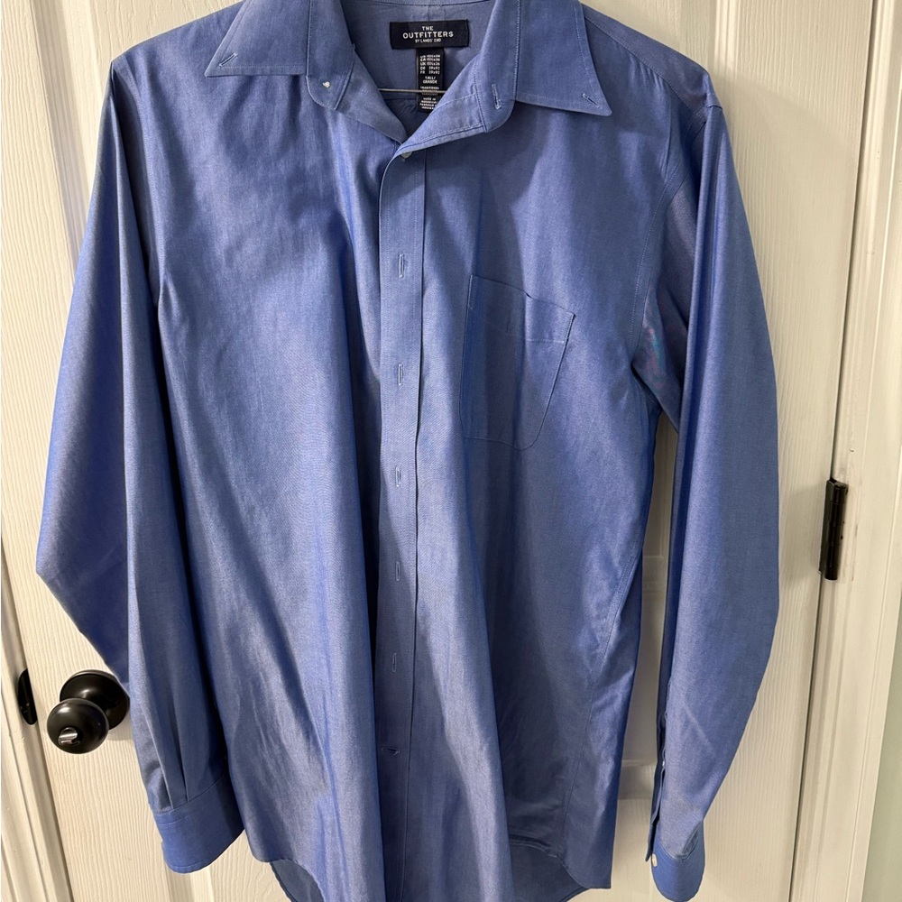 Lands' End Classic Blue Dress Shirt
